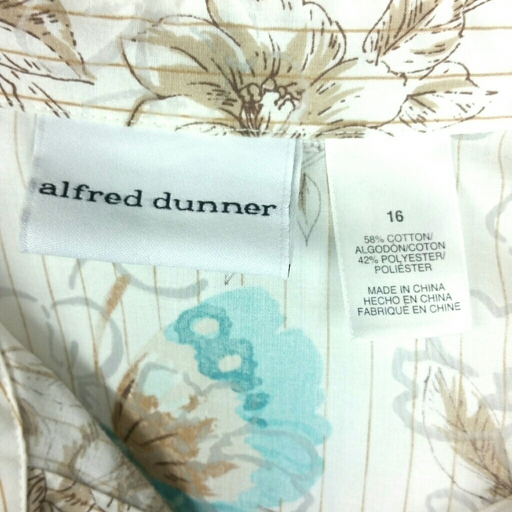 NWOT Alfred Dunner Button Up Shirt | sz 16 - Picture 2 of 3